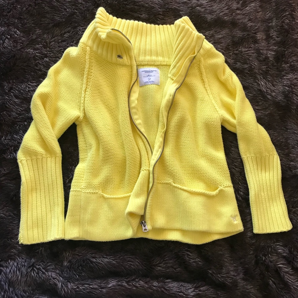 Yellow knit sweater